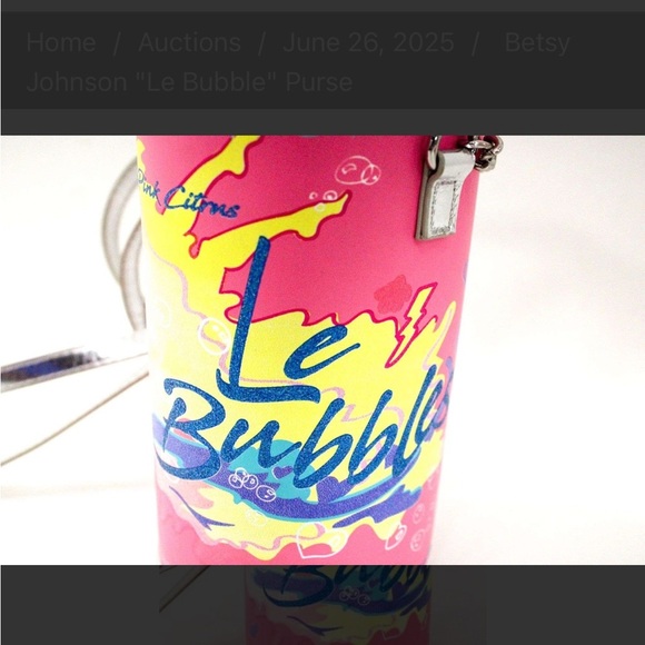 Betsey Johnson Pink and Yellow Bubble Cylinder Bag - Picture 4 of 8